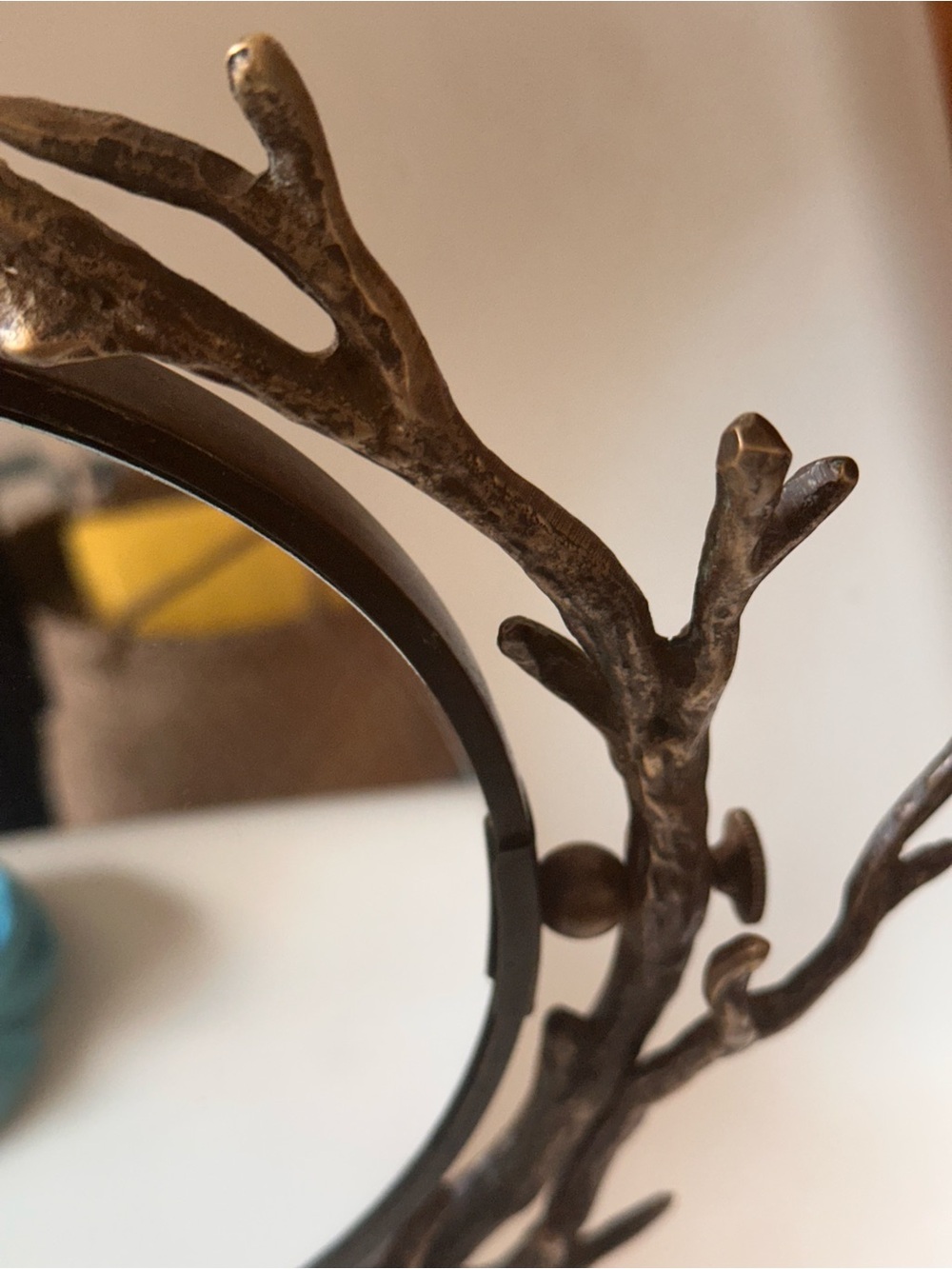 Rare Anthropologie Who’s the Fairest Brass Branch Swivel Mirror (Refurbished) - Picture 7 of 9